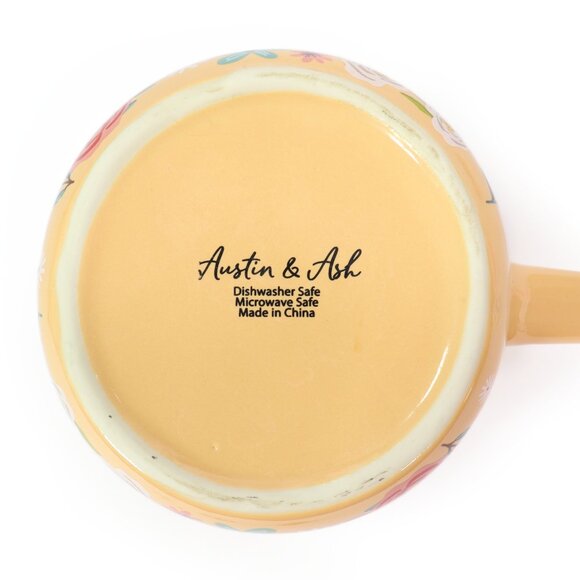 Austin & Ash Floral Quedate con lo Bueno Mug Focus on the Positive Ceramic Cup - Picture 7 of 7